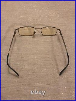 Revillon Eyeglasses Vintage Silver Tone Black Rubber Prescription 140mm Paris