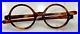 Round Brown Eyeglass frame France 44×20 5.25 George Burns look