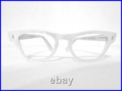SALE VTG 50s 60s Pearly White CatEye Unused NOS Deadstock Eyeglass Frame FRANCE