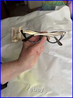 Sale Vintage Extreme Winged Cat Eye Eyeglasses Frame 60s Rockabilly Unusd Small
