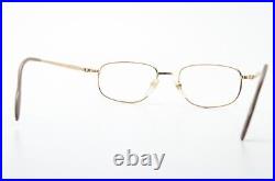 Seiko Glasses Spectacles T529 004 Vintage Eye Frame Pure Titanium Gold Angular