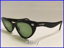 Selecta Eyeglass Frames Vintage Black Rare 1950's 12K GF Women Glasses