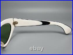 Selecta France Vintage Sunglasses Artistic Reptile Cat-Eye Ivory Intarsia Rare