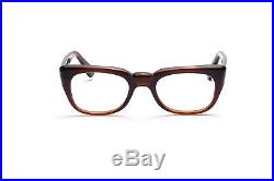 Strong vintage 1960s men eyeglasses Selecta Rocky in Brown Mist Solid 48-20mm