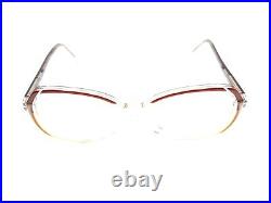 Swank Vintage Alexandra 791-090 Brown Clear Eyeglasses Frames 55-12 135 France