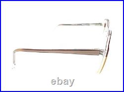 Swank Vintage Alexandra 791-090 Brown Clear Eyeglasses Frames 55-12 135 France