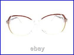 Swank Vintage Alexandra 791-090 Brown Clear Eyeglasses Frames 55-12 135 France