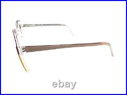 Swank Vintage Alexandra 791-090 Brown Clear Eyeglasses Frames 55-12 135 France