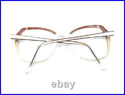 Swank Vintage Alexandra 791-090 Brown Clear Eyeglasses Frames 55-12 135 France