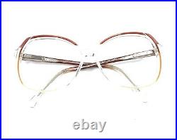 Swank Vintage Alexandra 791-090 Brown Clear Eyeglasses Frames 55-12 135 France