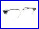 TEGF Vintage Retro Tart Style Smoke Gray Square Eyeglasses Frames 42-20 France