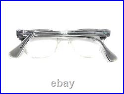 TEGF Vintage Retro Tart Style Smoke Gray Square Eyeglasses Frames 42-20 France