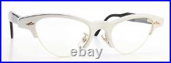 TRACTION PRODUCTIONS Glasses Spectacles Argon 6 Vintage 80s Chic Cat Eye Silver