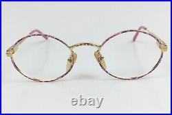 Tann's 922 Eyeglasses Frame France Full Rim Round Pink Metal 48 18 130mm Vintage