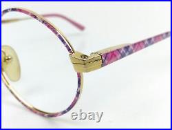 Tann's 922 Eyeglasses Frame France Full Rim Round Pink Metal 48 18 130mm Vintage