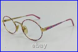 Tann's 922 Eyeglasses Frame France Full Rim Round Pink Metal 48 18 130mm Vintage