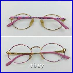 Tann's 922 Eyeglasses Frame France Full Rim Round Pink Metal 48 18 130mm Vintage