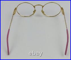 Tann's 922 Eyeglasses Frame France Full Rim Round Pink Metal 48 18 130mm Vintage