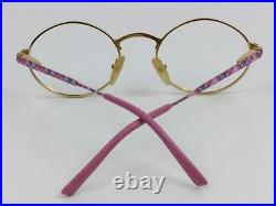 Tann's 922 Eyeglasses Frame France Full Rim Round Pink Metal 48 18 130mm Vintage