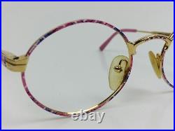 Tann's 922 Eyeglasses Frame France Full Rim Round Pink Metal 48 18 130mm Vintage