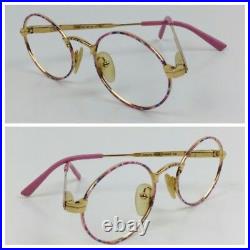 Tann's 922 Eyeglasses Frame France Full Rim Round Pink Metal 48 18 130mm Vintage