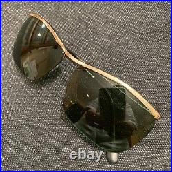 True Vintage Unused NOS FRANCE Metallic Gold Tone Rimless Sunglasses 90s 00s Y2K