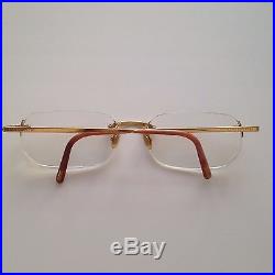 USED CARTIER Titanium 140 FRANCE Glasses Eyeglasses Gold