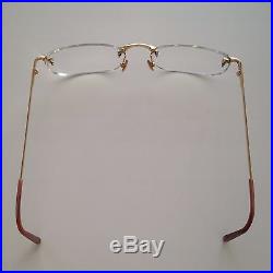 USED CARTIER Titanium 140 FRANCE Glasses Eyeglasses Gold