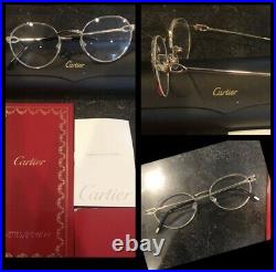 Unisex Cartier round metal eyeglass