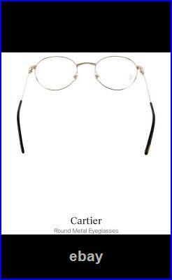Unisex Cartier round metal eyeglass