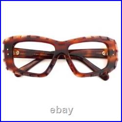 Unused Vintage NOS Bold Extreme Thick Tiki Eyeglass Frame France BIG Carved