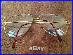 Used Vintage 1980's Cartier Made In France 140 Vendome Eyeglasses With Case READ