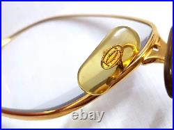 VINTAGE 1989 CARTIER PANTHERE P. M. GLASSES FRAMES GOLD 22K 54mm RX SUNGLASSES