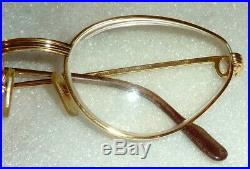 VINTAGE 1990S CARTIER MADE IN FRANCE 5419 135 CAT EYE WOMEN EYEGLASS FRAME WithBOX