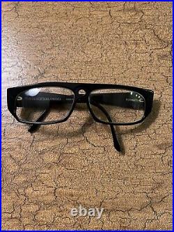 VINTAGE ALAIN MIKLI X CLAUDE MONTANA Black Eyeglasses 1980s Made in France