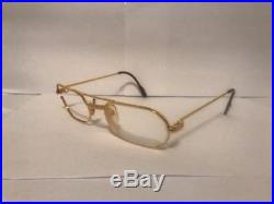 VINTAGE CARTIER C003117 Eyeglasses Sunglass Gold Frame Sz 5520 GOOD CONDITION