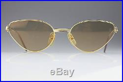 VINTAGE CARTIER GOLD CAT EYE 5619 / LUXURY / MADE in FRANCE / SUNGLASSES