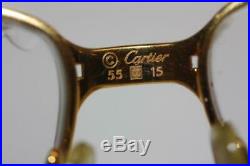 VINTAGE Cartier Must de Cartier Goldtone Eyeglass Frames 55-15-130