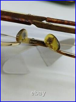 VINTAGE ELCE BOIS EXOTIQUE No. 7 FRANCE EYEGLASSES Wood GOLD PLATED UNISEX 1980