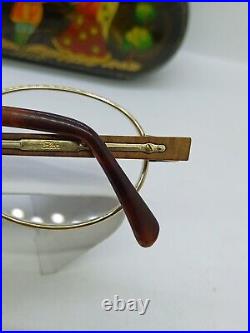 VINTAGE ELCE BOIS EXOTIQUE No. 7 FRANCE EYEGLASSES Wood GOLD PLATED UNISEX 1980