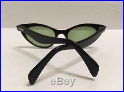 VINTAGE RARE Selecta Black 1950's 12K GF Eyeglass Frames Women Glasses