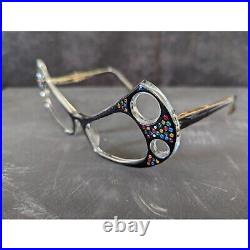 VINTAGE Rhinestone Butterfly Eye Glass Frames France