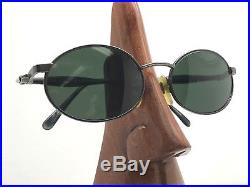 VINTAGE VUARNET 014 GM POUILLOUX FRANCE Black Oval Sunglasses Eyeglasses Frames