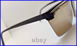 VINTAGE eyeglasses snake skin faux Black & Chrome A 12510 rare