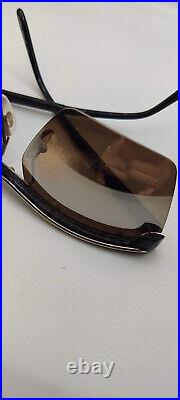 VINTAGE eyeglasses snake skin faux Black & Chrome A 12510 rare