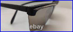 VINTAGE eyeglasses snake skin faux Black & Chrome A 12510 rare