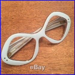 VTG DOSCAR FRANCE Light Blue POP ART Retro Eyeglasses Mask Cateye Frame Glasses