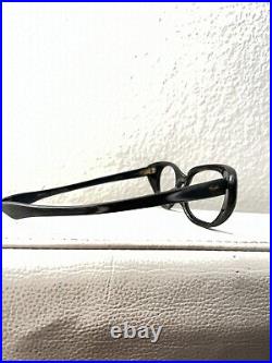 VTG Extreme Wing Carved SWANK CatEye Eyeglass Frame France 60s VIXEN Good Size