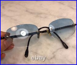 VTG GOLD & WOOD E6 Rimless Eyeglasses Sunglasses France