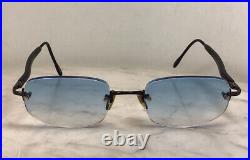 VTG GOLD & WOOD E6 Rimless Eyeglasses Sunglasses France